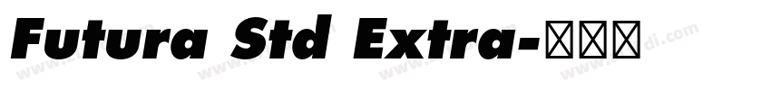 Futura Std Extra字体转换